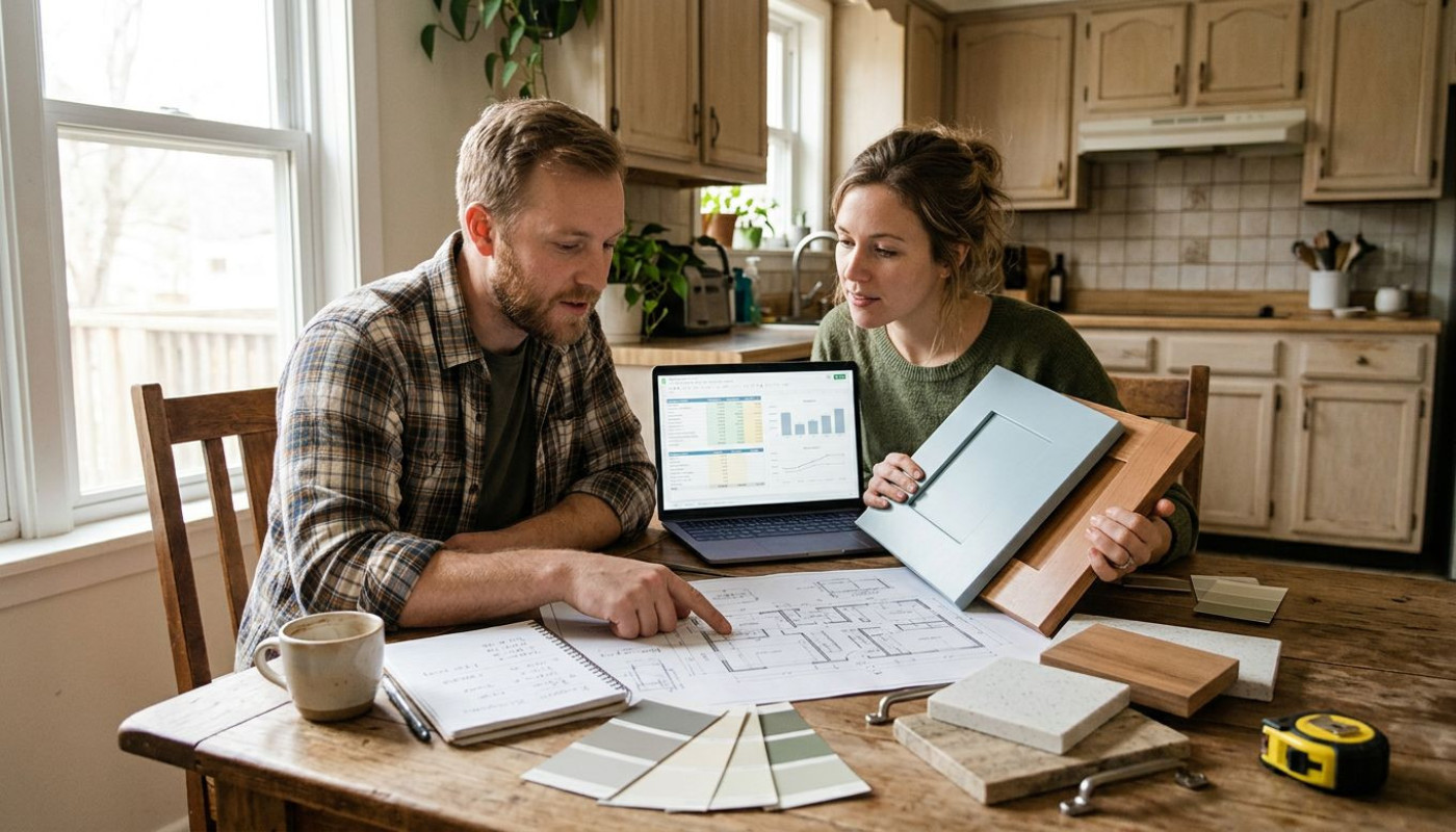 Planifier la rénovation d'une cuisine en respectant un budget limité